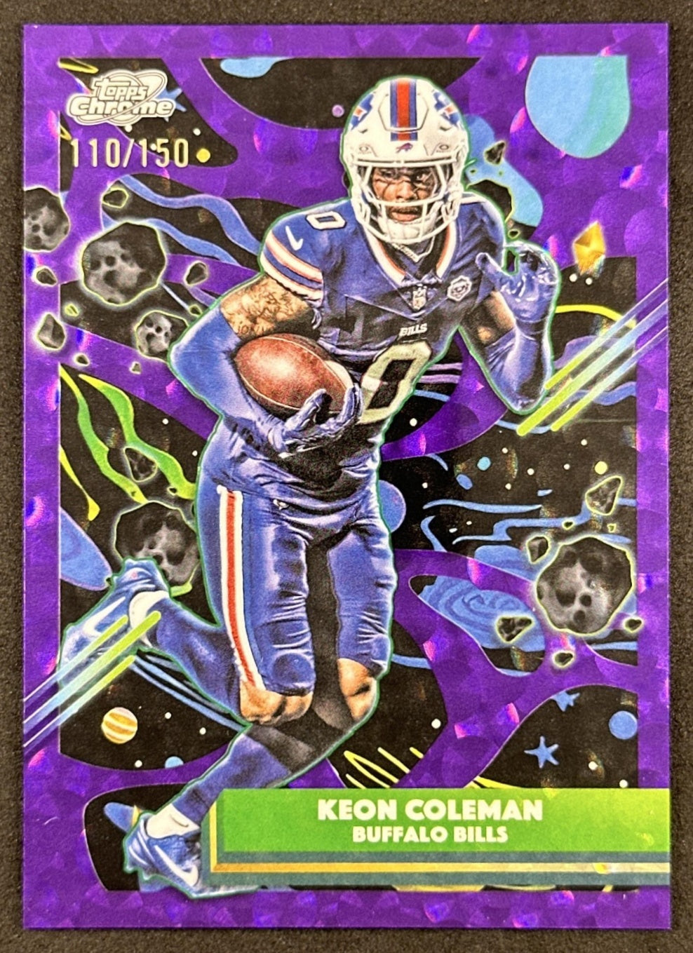 Keon Coleman 2025 Topps Cosmic Chrome Purple Nebula Refractor /150 Bills Sports Trading Cards