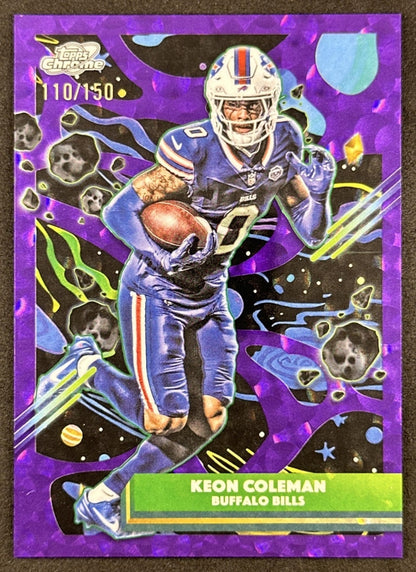 Keon Coleman 2025 Topps Cosmic Chrome Purple Nebula Refractor /150 Bills Sports Trading Cards