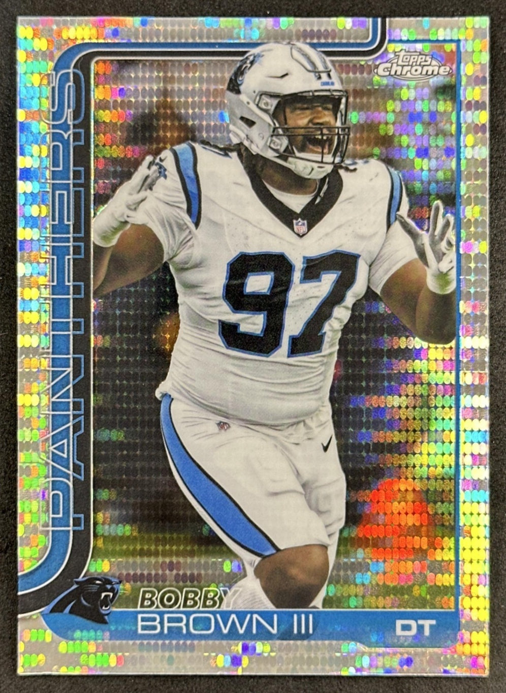 Bobby Brown III 2025 Topps Chrome Pulsar Refractor Panthers Sports Trading Cards