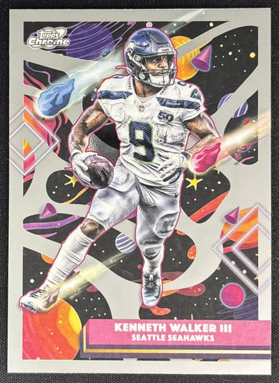 Kenneth Walker III 2025 Topps Cosmic Chrome Seahawks Sports Trading Cards