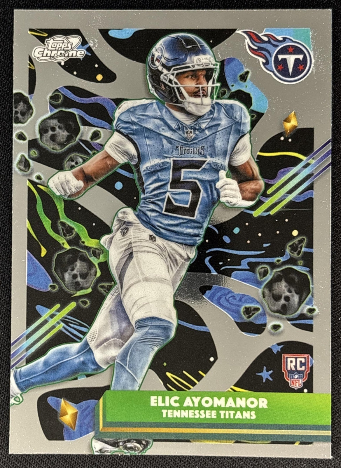 Elic Ayomanor 2025 Topps Cosmic Chrome Titans