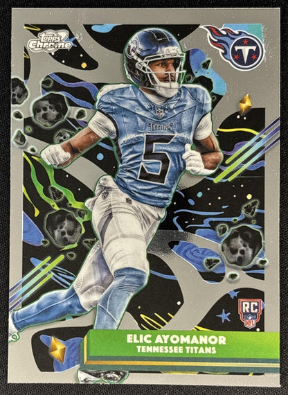 Elic Ayomanor 2025 Topps Cosmic Chrome Titans