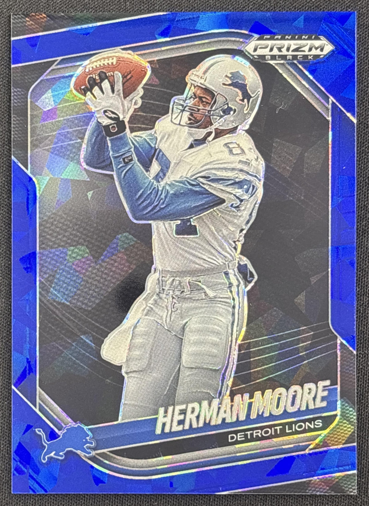 Herman Moore 2025 Panini Prizm Black Blue Ice /125 Lions