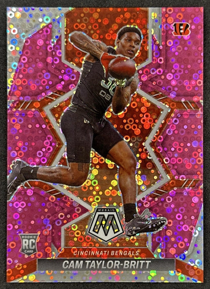 Cam Taylor-Britt Mosaic No Huddle /20 Pink Bengals Sports Trading Cards