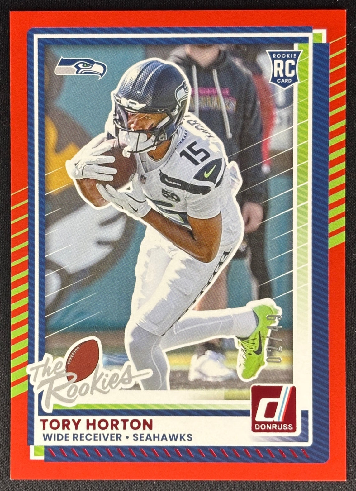 Tory Horton 2025 Donruss Rookies & Highlights Red /49 Seahawks