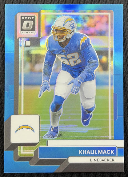 Khalil Mack 2022 Panini Donruss Optic Aqua /299 Chargers