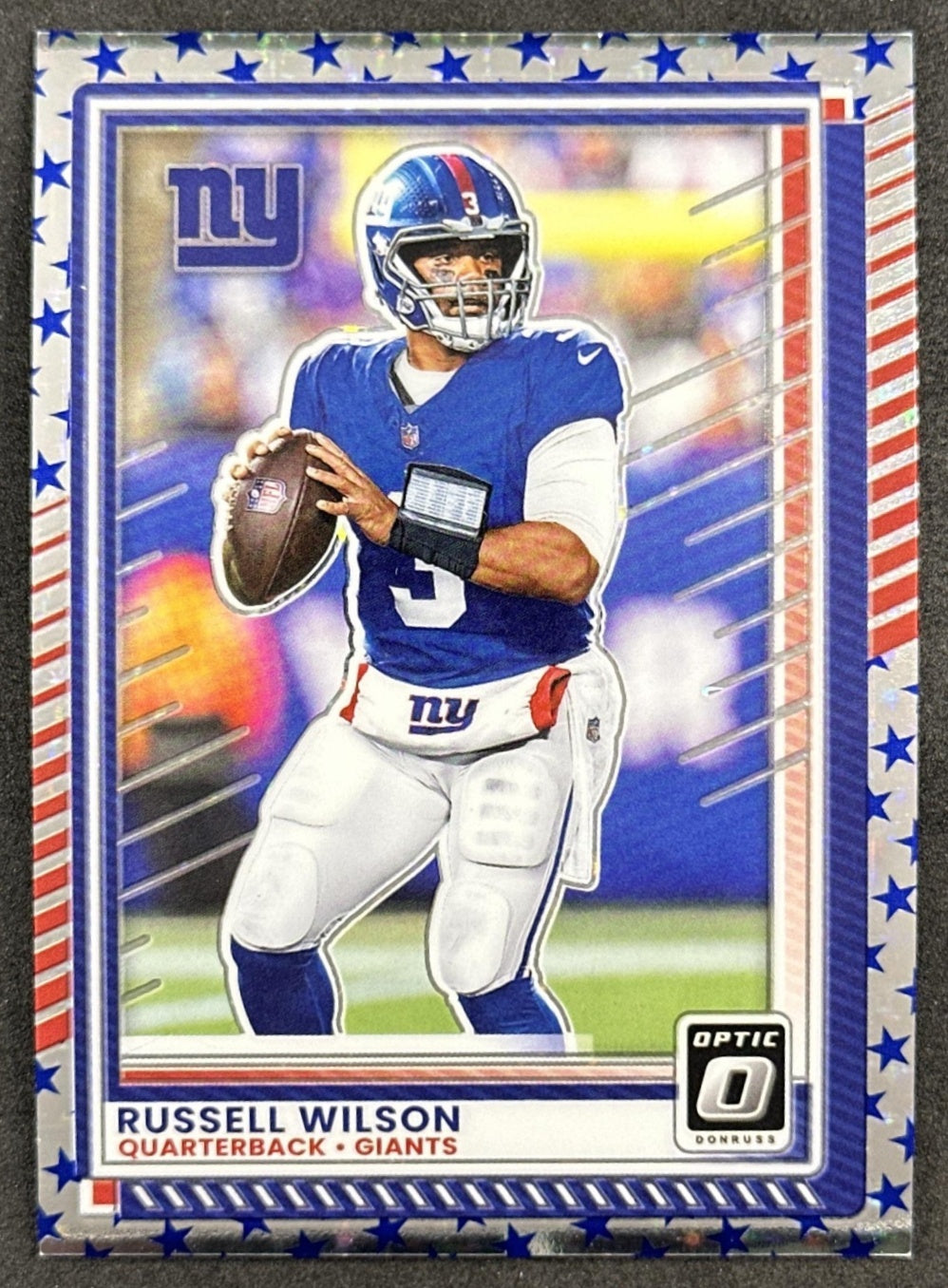 Russell Wilson 2025 Panini Donruss Optic Stars Prizm Giants Default Title Sports Trading Card