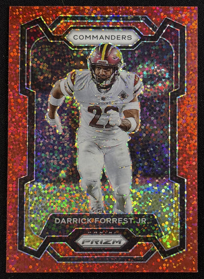 Darrick Forrest Jr. 2023 Panini Prizm Red Sparkle Commanders