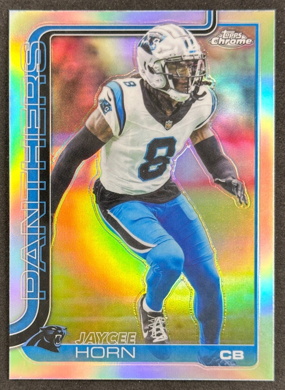 Jaycee Horn 2025 Topps Chrome Refractor Panthers Sports Trading Cards