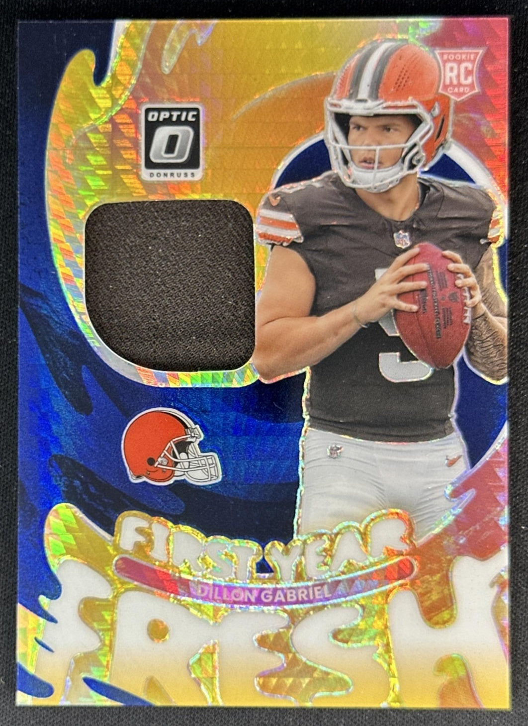 Dillon Gabriel 2025 Donruss Optic First Year Fresh Blue Hyper Prizm Browns Default Title Sports Trading Cards
