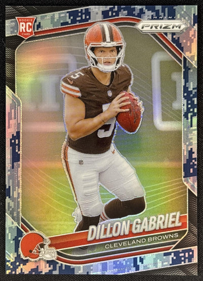 Dillon Gabriel 2025 Panini Prizm Navy Camo /25 Browns front
