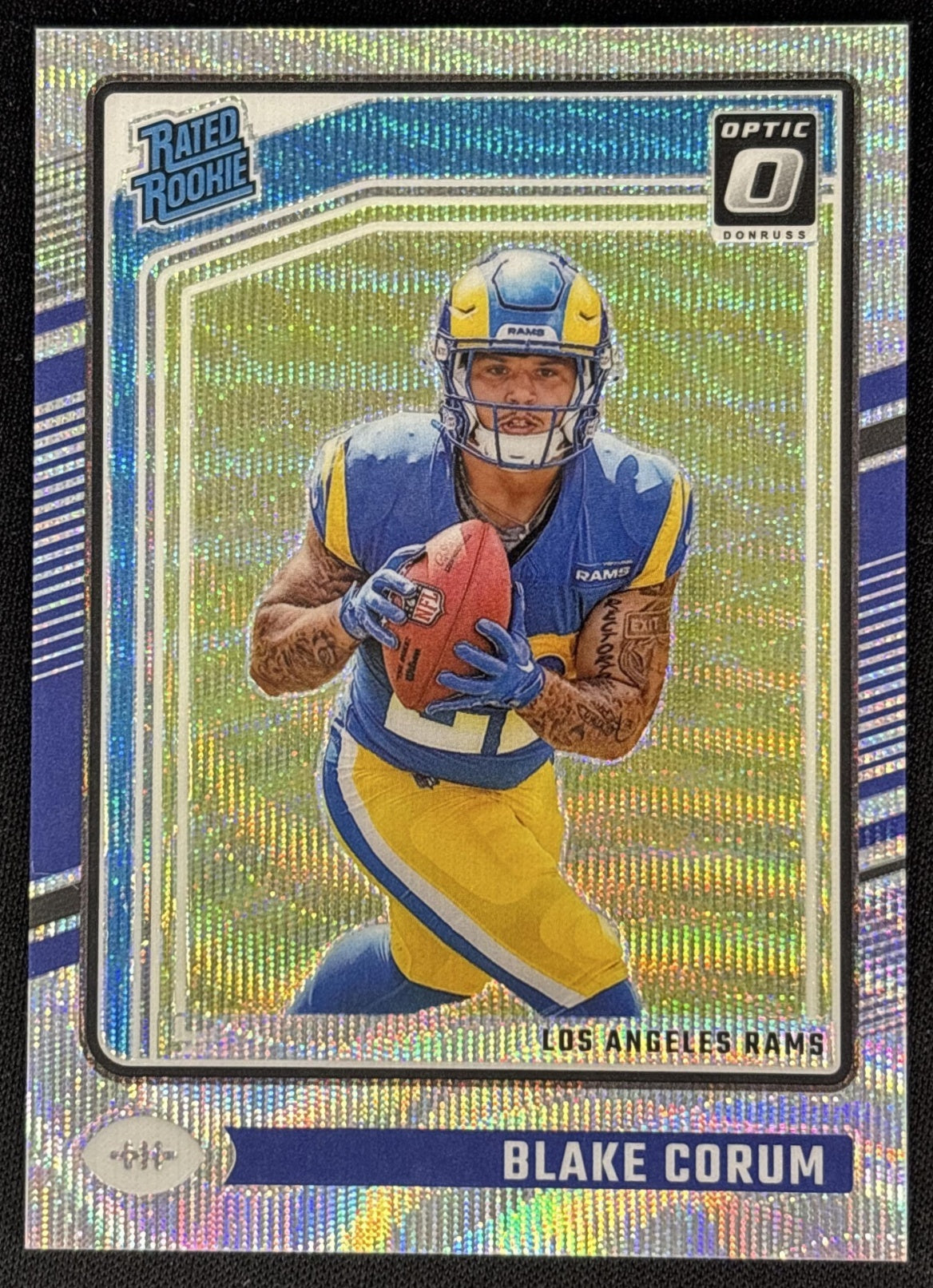 Blake Corum 2024 Panini Donruss Optic Wave /300 Rams Sports Trading Cards