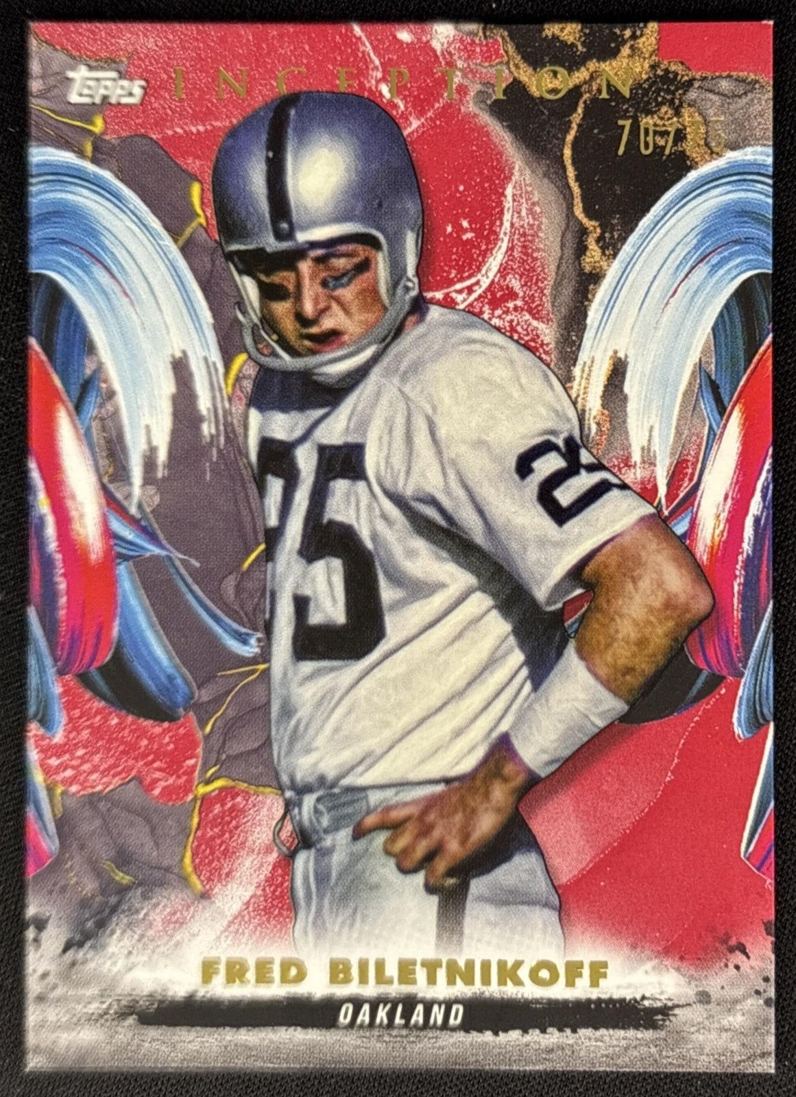 Fred Biletnikoff 2024 Topps Inception Red /75 Raiders front