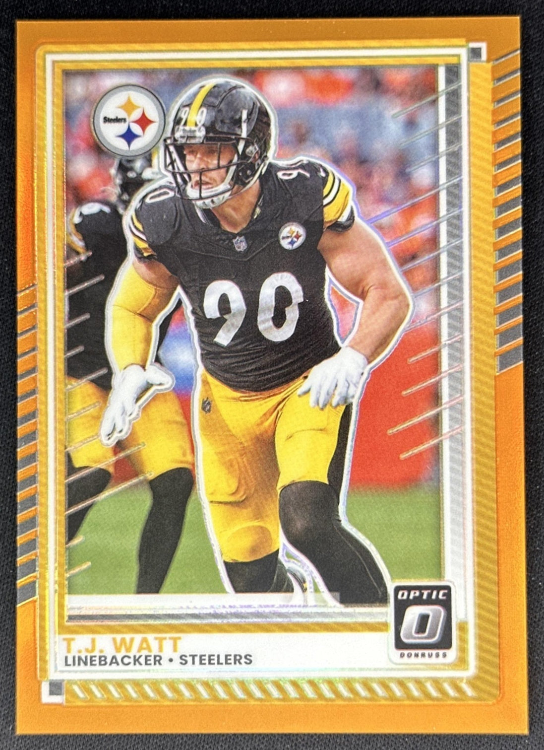 T.J. Watt 2025 Panini Donruss Optic Orange Prizm /299 Steelers Default Title Sports Trading Cards