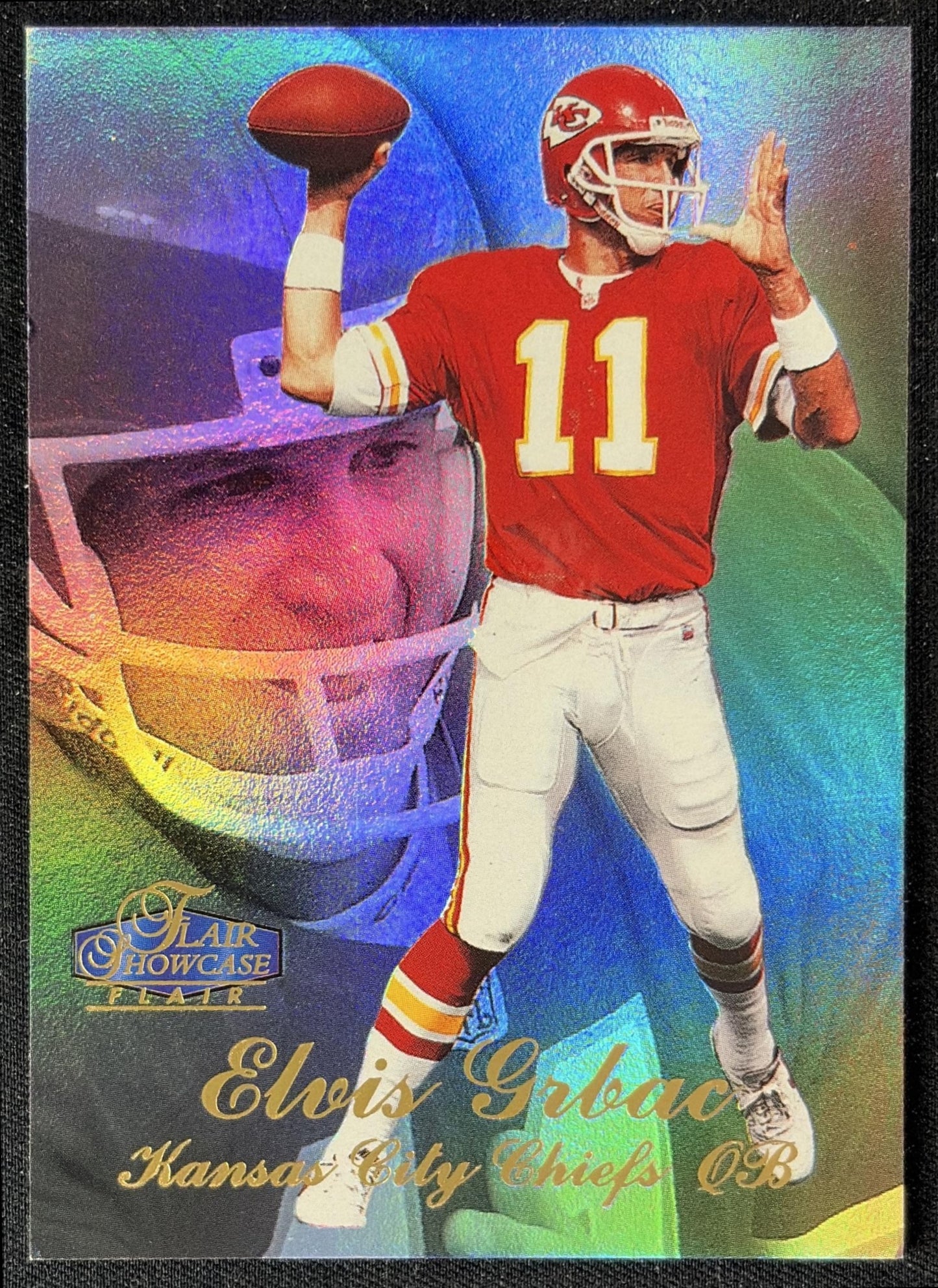 Elvis Grbac 1998 Fleer Flair Showcase Row 3 Chiefs front