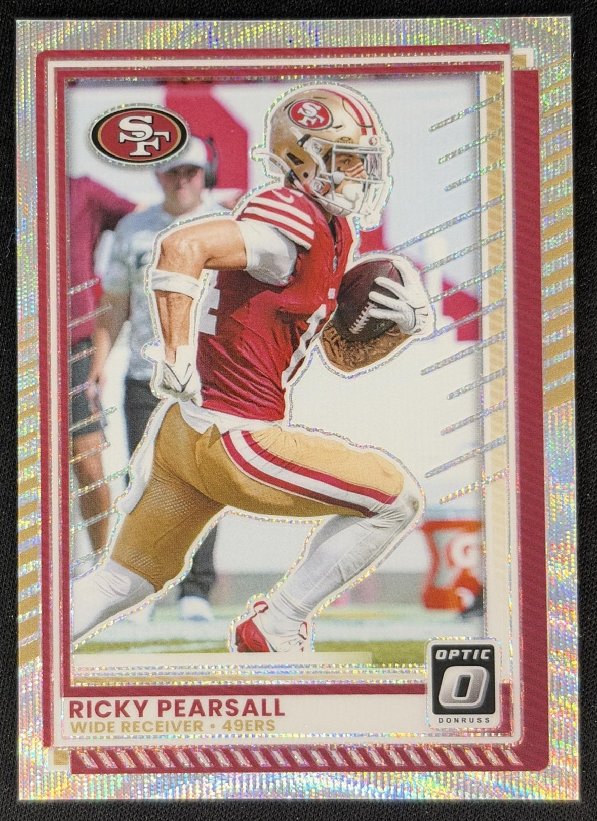 Ricky Pearsall 2025 Panini Donruss Optic Wave Prizm /300 49ers front