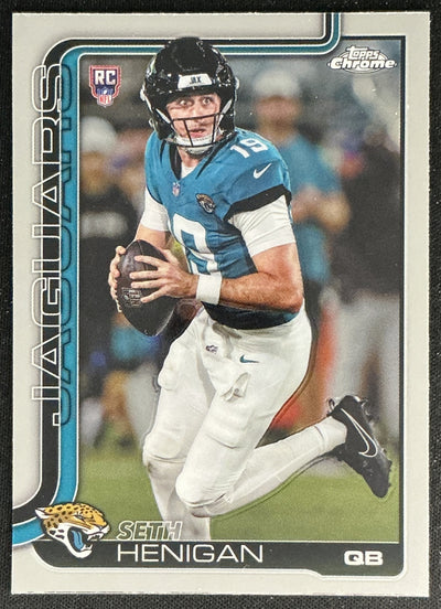 Seth Henigan 2025 Topps Chrome Rookie Jaguars Sports Trading Cards