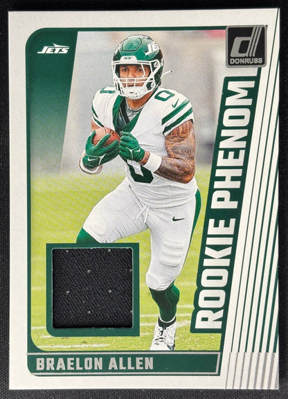 Braelon Allen 2024 Donruss Rookie Phenom Jerseys Jets