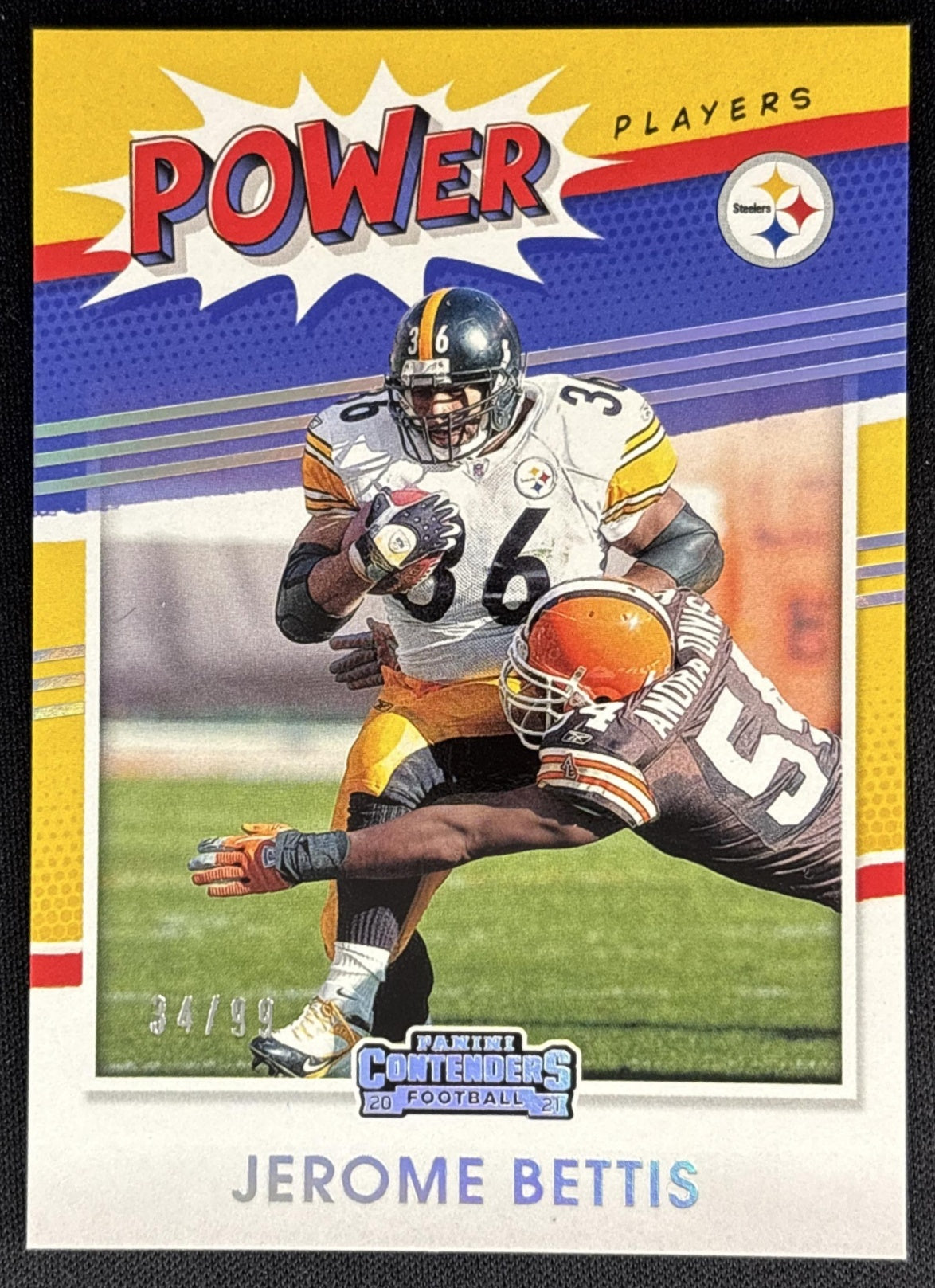 Jerome Bettis 2021 Panini Contenders Power Players Silver /99 Steelers Sports Trading Cards