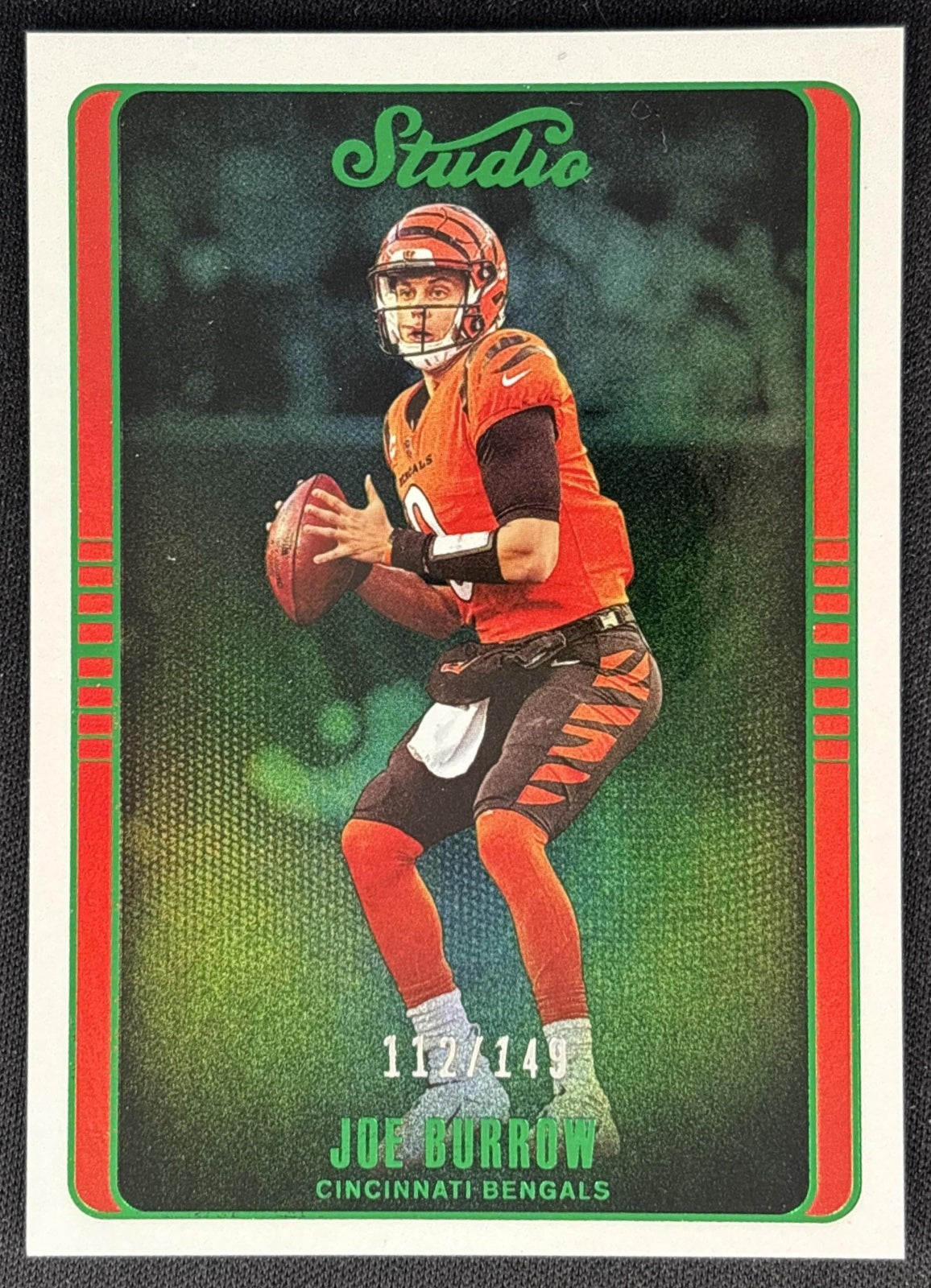 Joe Burrow 2022 Panini Chronicles Studio Green /149 Bengals front