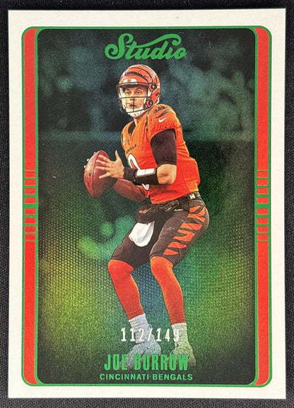 Joe Burrow 2022 Panini Chronicles Studio Green /149 Bengals front