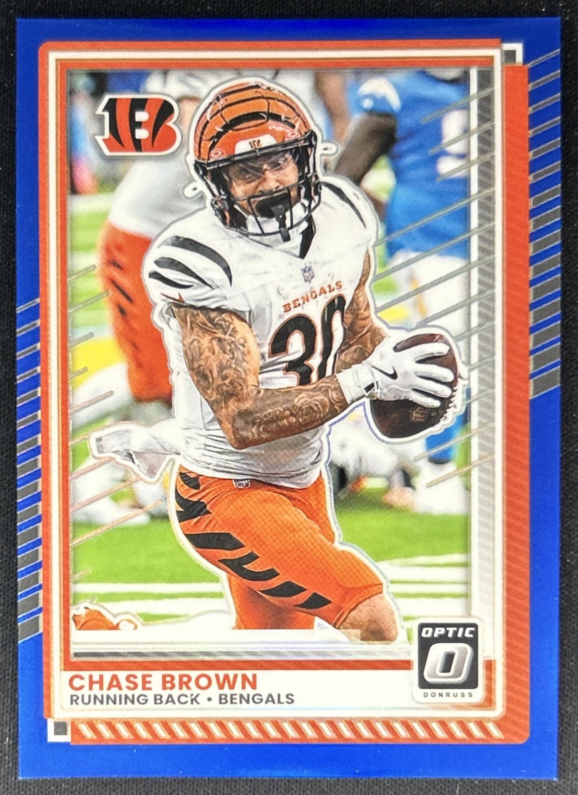 Chase Brown 2025 Panini Donruss Optic Blue Prizm /249 Bengals
