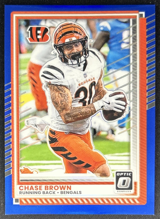 Chase Brown 2025 Panini Donruss Optic Blue Prizm /249 Bengals
