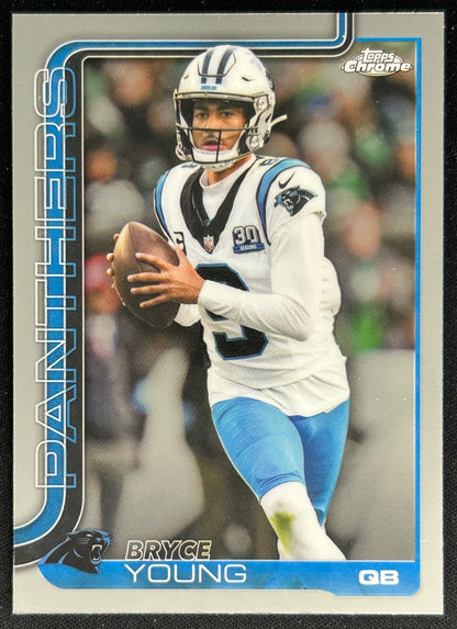 Bryce Young 2025 Topps Chrome Panthers Default Title Sports Trading Cards