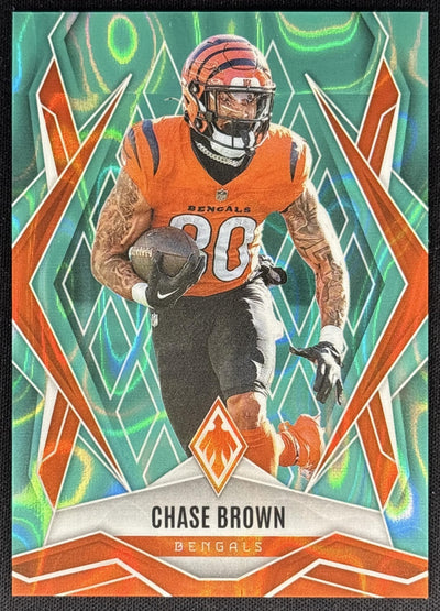 Chase Brown 2025 Panini Phoenix Teal Lava Prizm /175 Bengals Sports Trading Cards