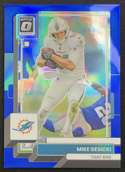 Mike Gesicki 2022 Panini Donruss Optic Blue /179 Dolphins