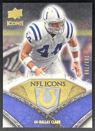 Dallas Clark 2008 Upper Deck Icons NFL Silver /799 Colts