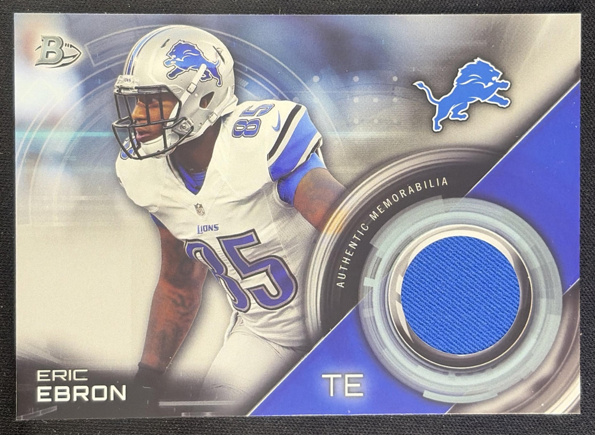 Eric Ebron 2015 Bowman Relics Lions Sports Trading Card