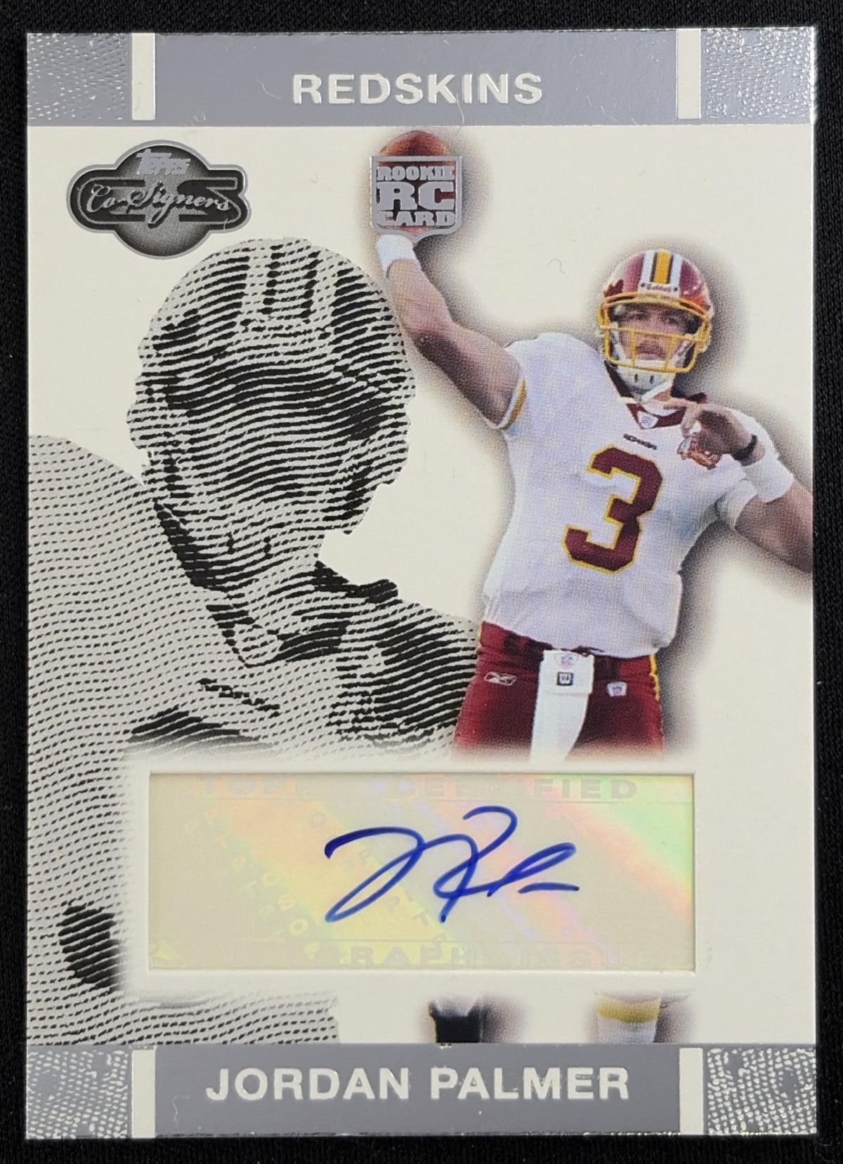 Jordan Palmer 2007 Topps Co-Signers Rookie Auto Redskins