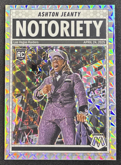 Ashton Jeanty 2025 Panini Mosaic Notoriety Mosaic Prizm Raiders