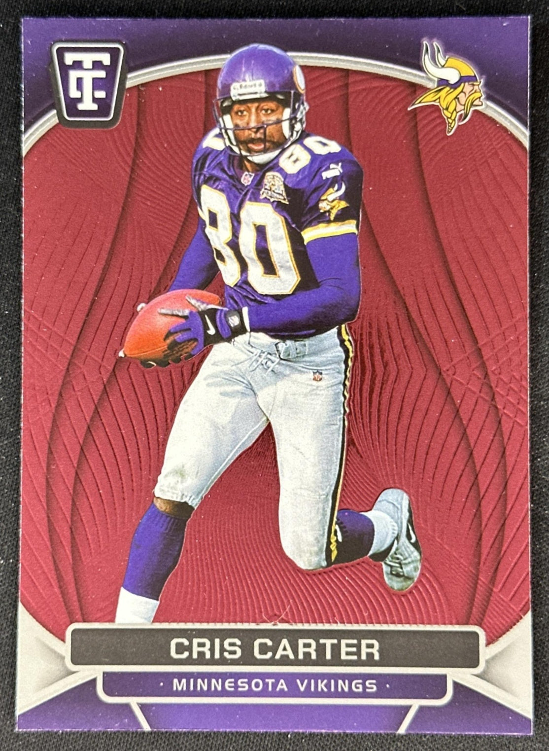 Cris Carter 2024 Panini Totally Certified Red Legends Vikings front