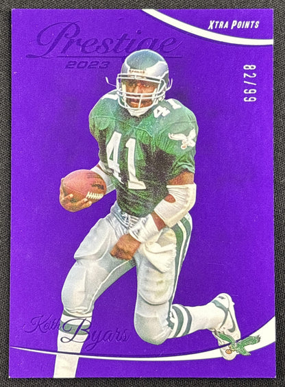 Keith Byars 2023 Panini Prestige Xtra Points Purple /99 Eagles