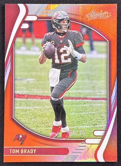 Tom Brady 2021 Panini Absolute Spectrum Orange /75 Buccaneers