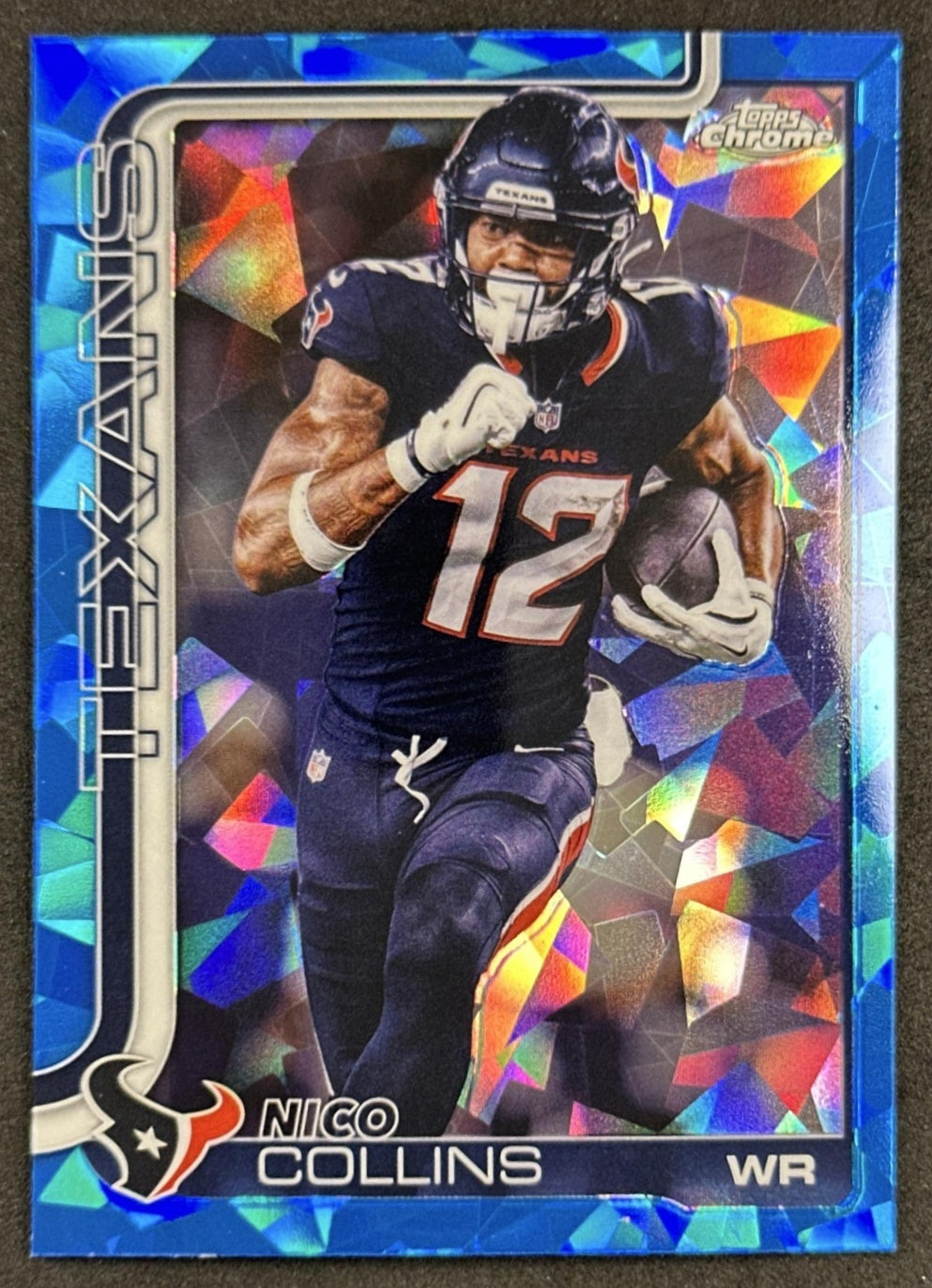 Nico Collins 2025 Topps Chrome Sapphire Texans