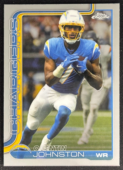 Quentin Johnston 2025 Topps Chrome Chargers Sports Trading Cards