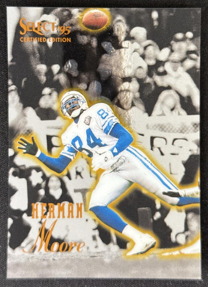 Herman Moore 1995 Pinnacle Select Certified Lions Sports Trading Card