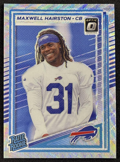 Maxwell Hairston 2025 Panini Donruss Optic Rated Rookie Wave Prizm /300 Bills