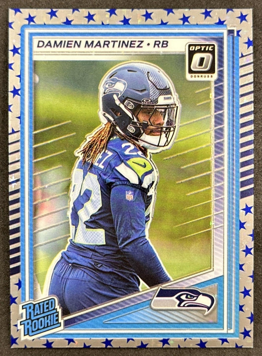 Damien Martinez 2025 Panini Donruss Optic Rated Rookie Stars Prizm Seahawks Default Title Sports Trading Card