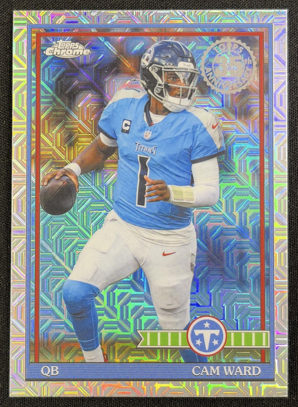 Cam Ward 2026 Topps 1991 Chrome Mojo Refractor Titans