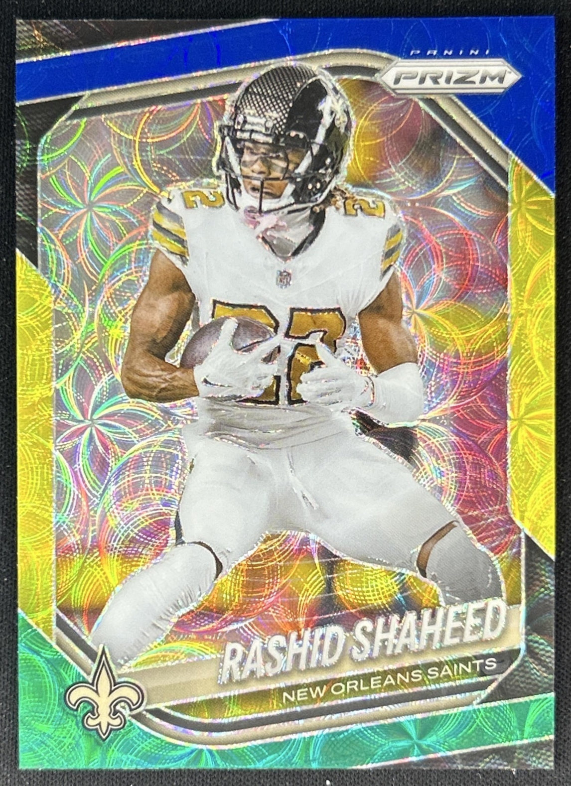 Rashid Shaheed 2025 Panini Prizm Choice Blue Yellow & Green Saints