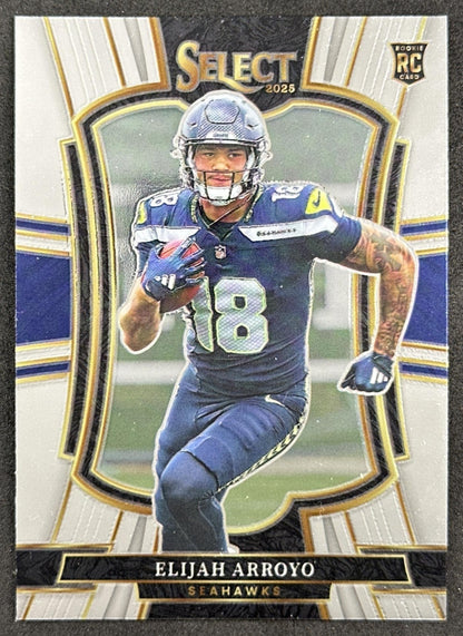 Elijah Arroyo 2025 Panini Select Premier Level Seahawks Front
