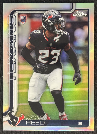 Jaylen Reed 2025 Topps Chrome Rookie Refractor Texans Sports Trading Cards