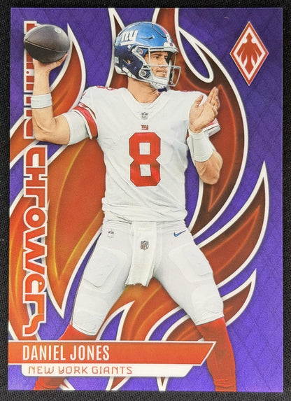 Daniel Jones 2023 Panini Phoenix Flame Throwers Purple /125 Giants Sports Trading Cards