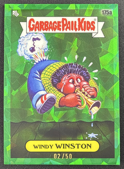 Windy Winston 2022 Topps Garbage Pail Kids Sapphire Green /50