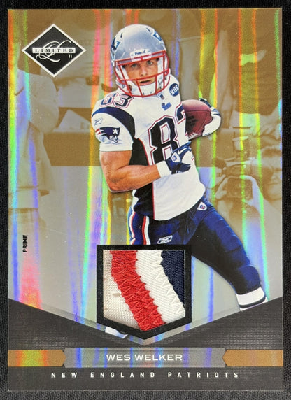 Wes Welker 2011 Panini Limited Threads Prime /50 Patriots front
