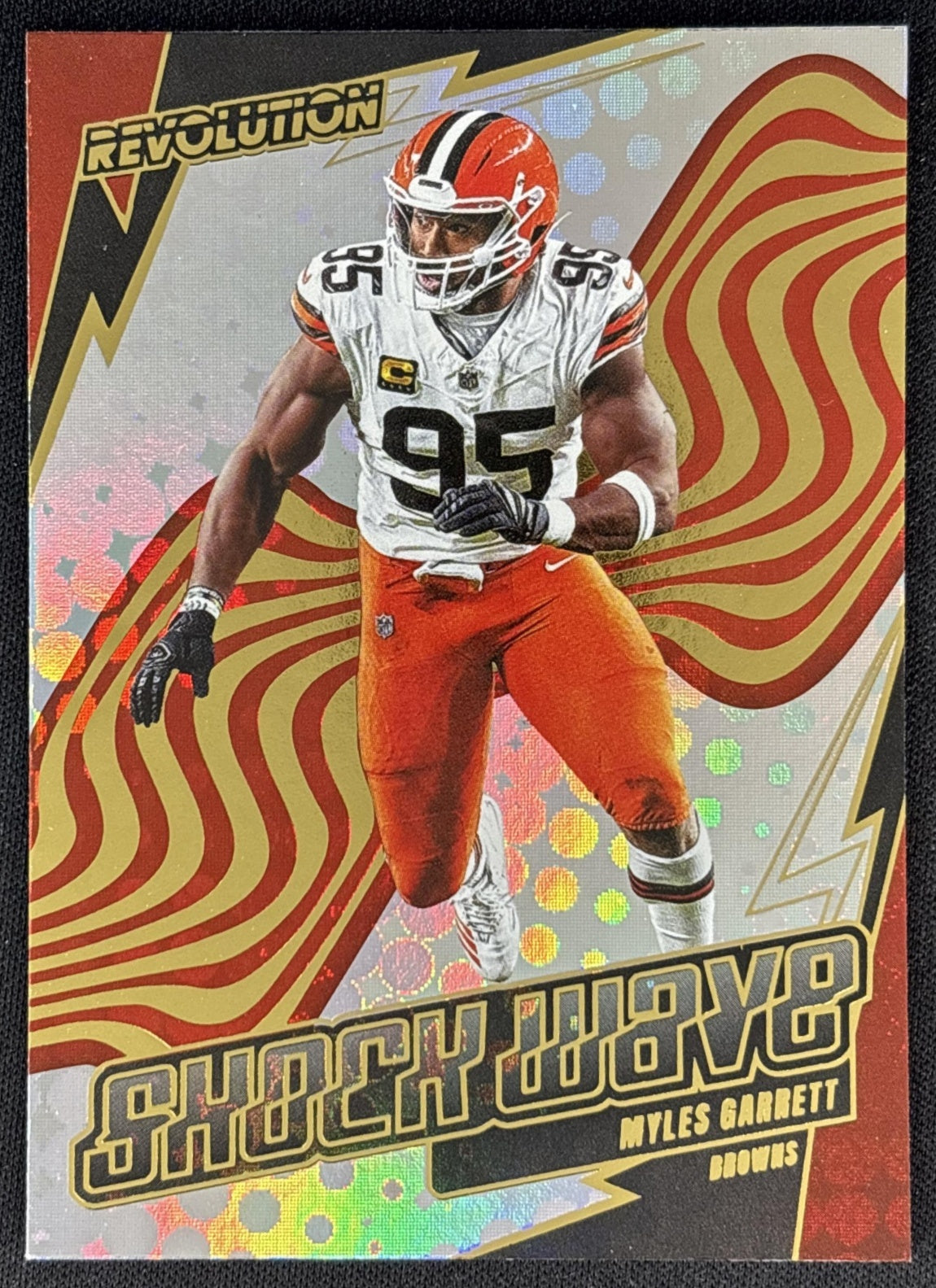 Myles Garrett 2025 Panini Revolution Shock Wave Browns front
